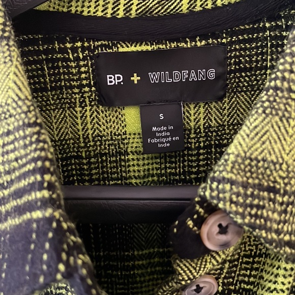 Bp green black ombré oversized work shirt Laura plaid - Picture 7 of 8